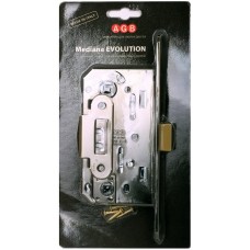 B01102.50.34.567 AGB Защелка врезная WC (матовый хром) MEDIANA EV. (инд.упак+B01000.13)